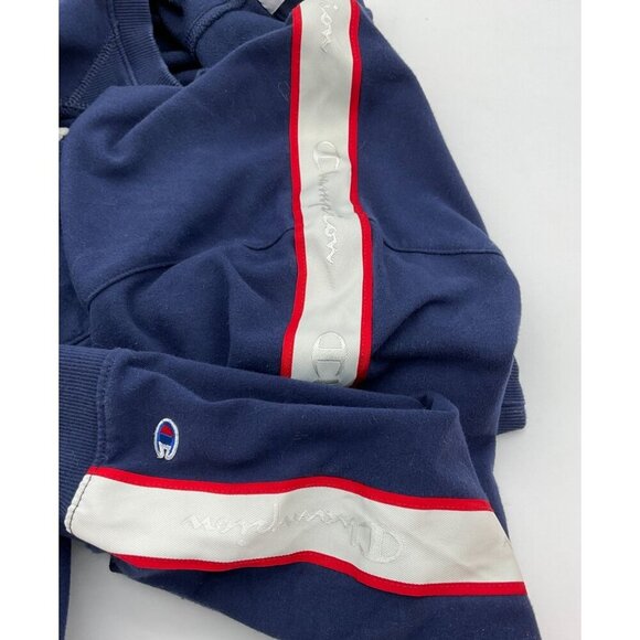 Champion Ladies Heritage Crew Neck Embroidered Logo Sweatshirt Sleeve Tape LG - Picture 4 of 5